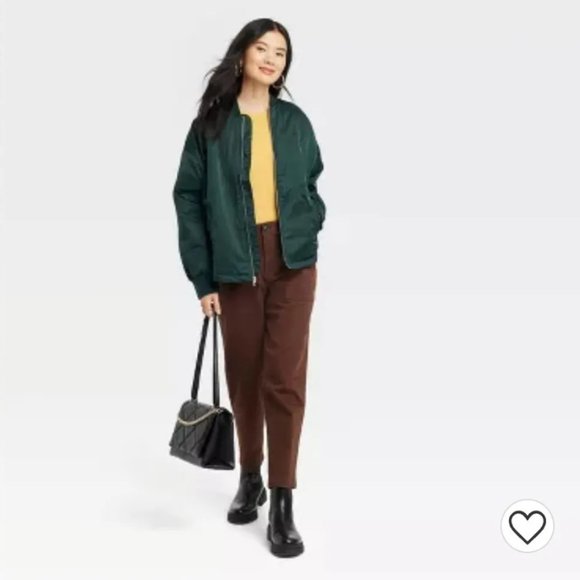 Women's Mountain Spruce Green Bomber Jacket - A New Day - Picture 3 of 3